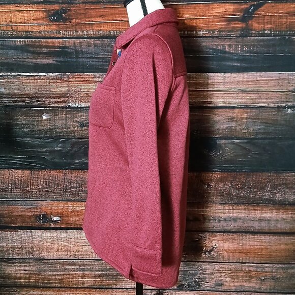 Soft Surroundings Willow Sweater Jacket PS Small Petite Shacket Embroidered Snap - Picture 7 of 11